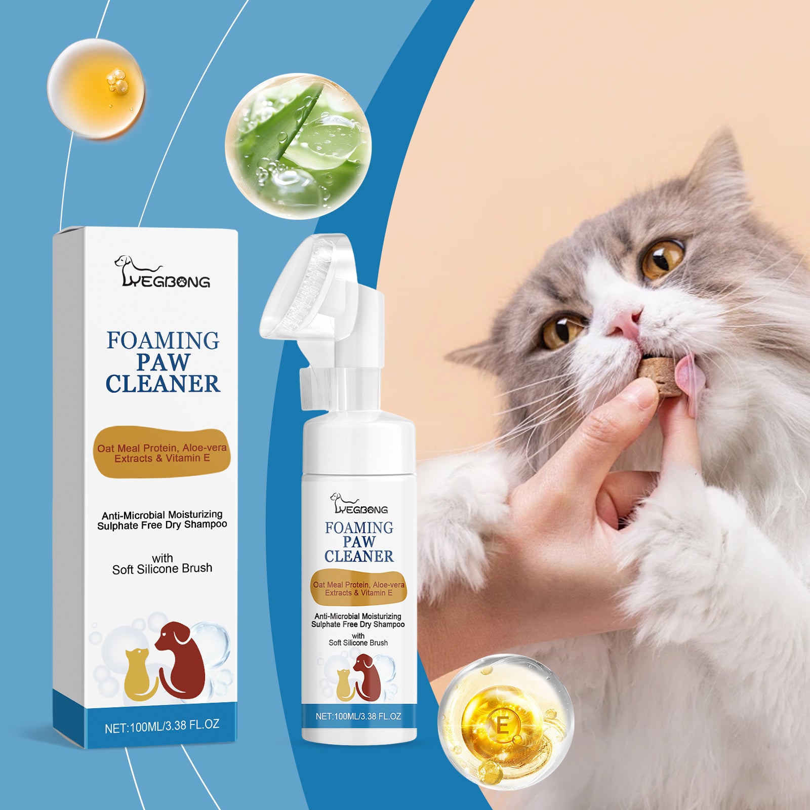 Pet Paw Cleaner Deep Wash Feet For Dogs And Cats Soles And Pads Care Foam