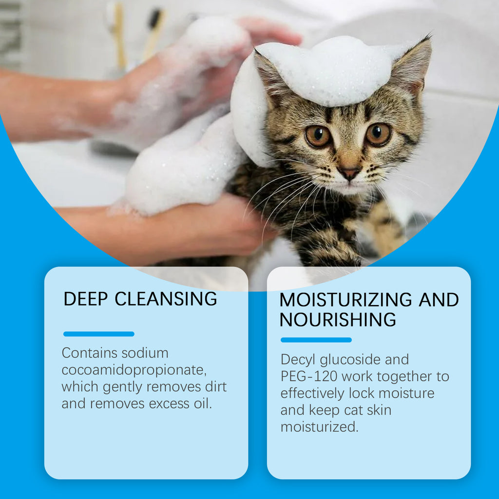 Cat Cleaning Mousse With Kitty Cleaning Foam Pet Care Gentle Non-Irritating Cleaning Mousse