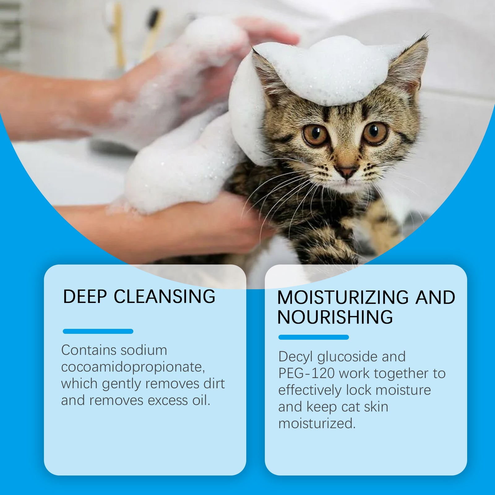 Cat Cleaning Mousse With Kitty Cleaning Foam Pet Care Gentle Non-Irritating Cleaning Mousse