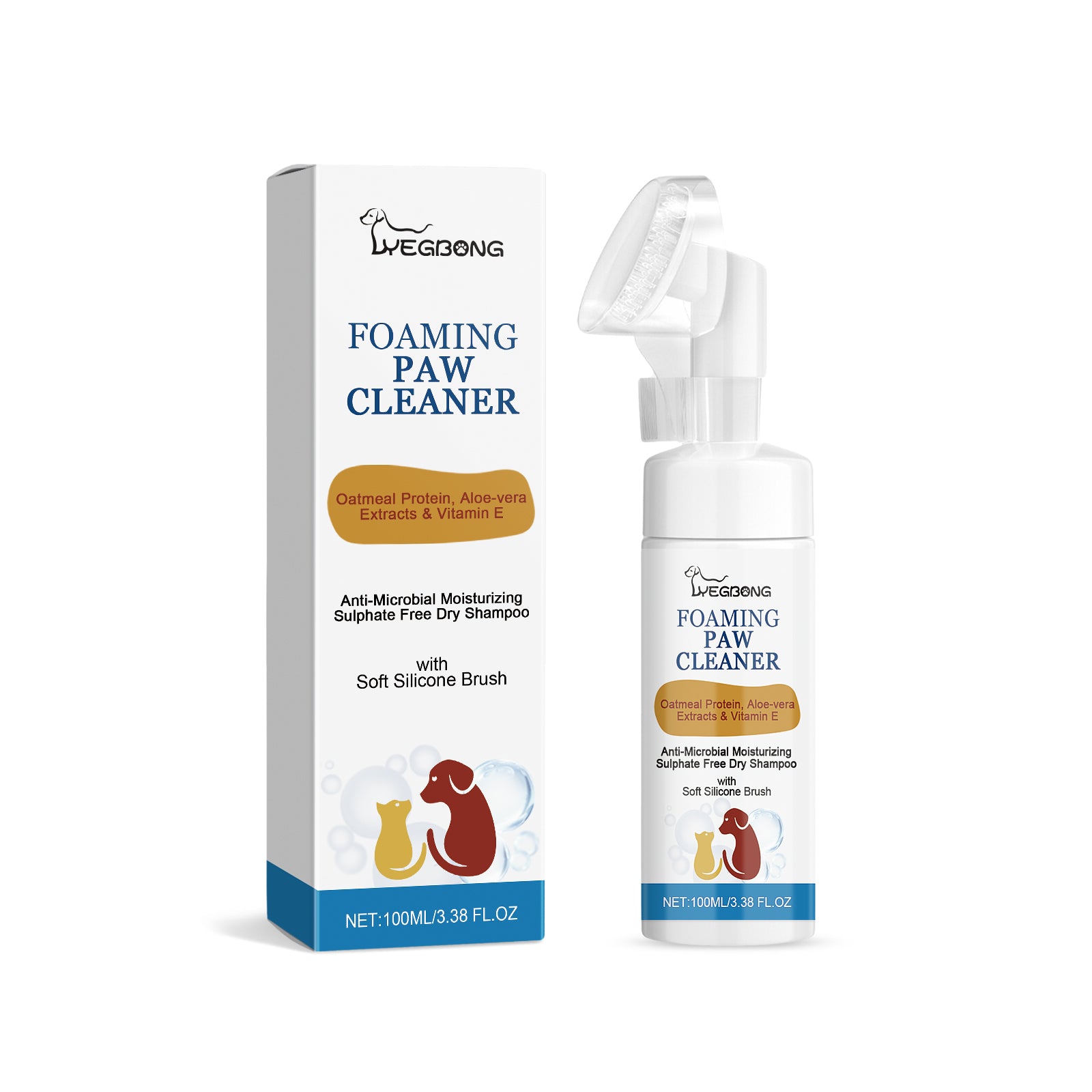Pet Paw Cleaner Deep Wash Feet For Dogs And Cats Soles And Pads Care Foam
