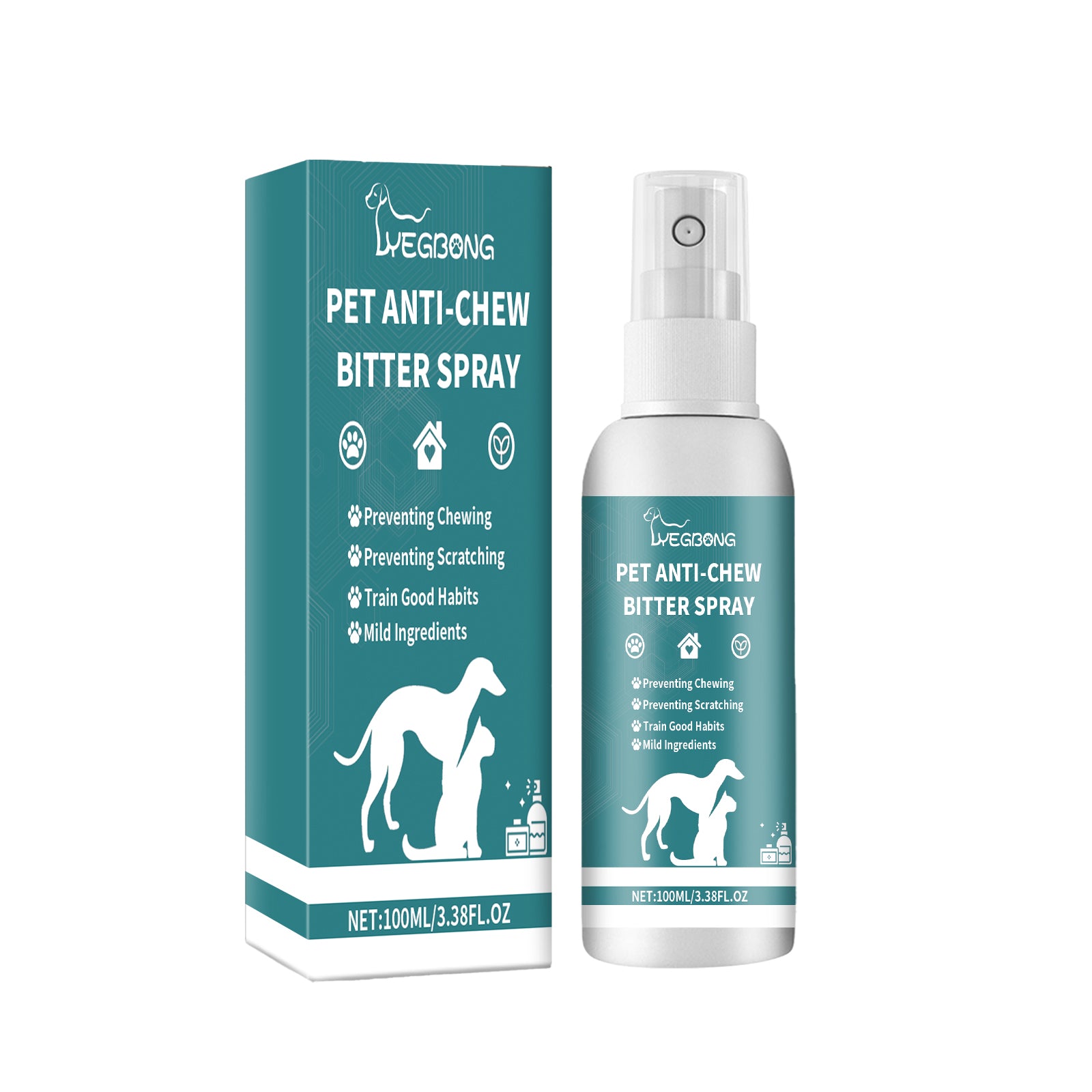 Corrective Chewing Spray For Pets, Anti-Cat/Dog Scratching Sofa Chewing Pet Behavior Modification Spray