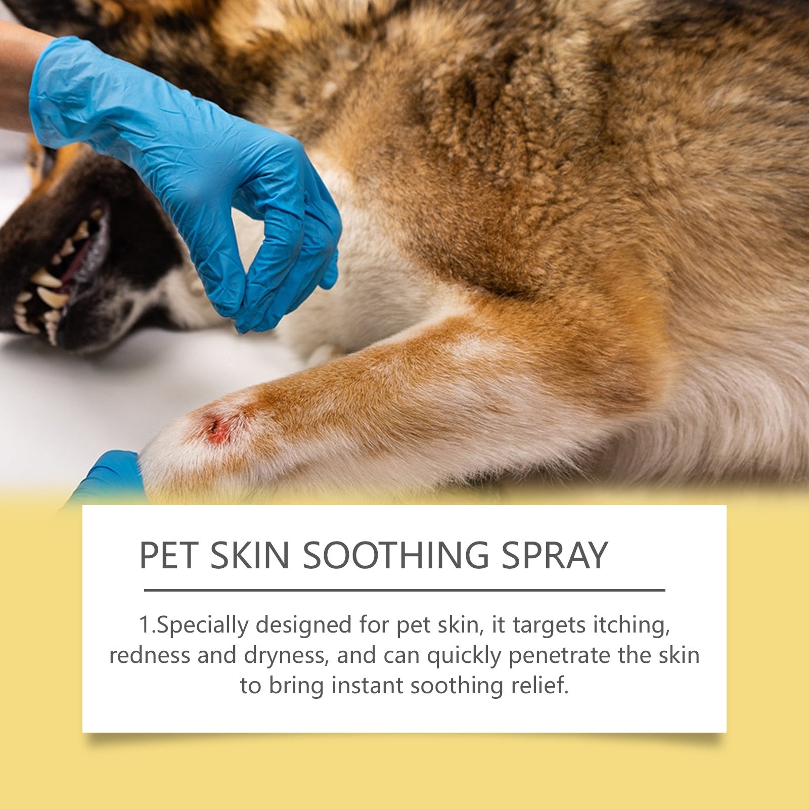 YEGBONG Pet Skin Care Spray with gentle ingredients is an external care spray for pet skin discomfort